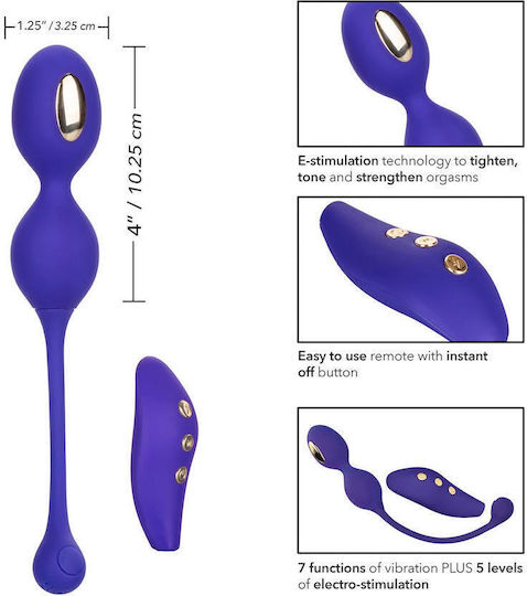 Estim Dual Kegel Muscle Kegel Exerciser Blue Geisha Balls