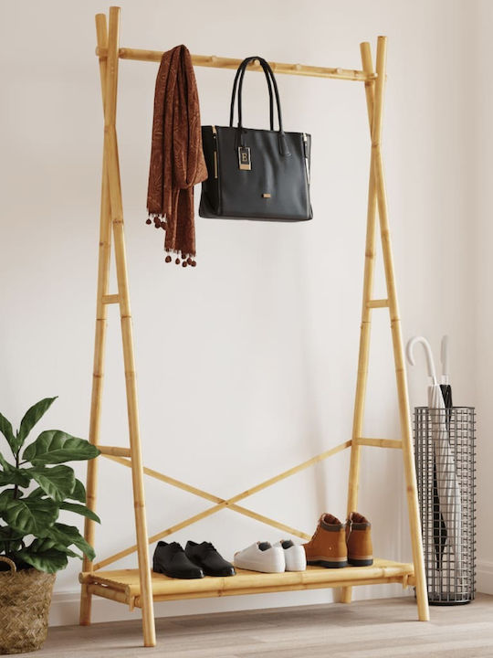vidaXL Kleiderständer aus Bambus Braun 102x50x190cm