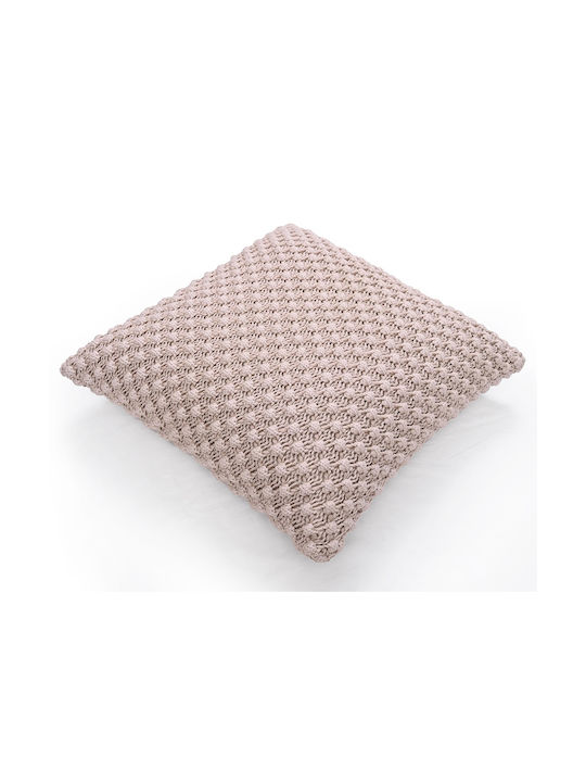 Liolios Home Μαξιλάρι Καναπέ Sandy Brown 50x50εκ.