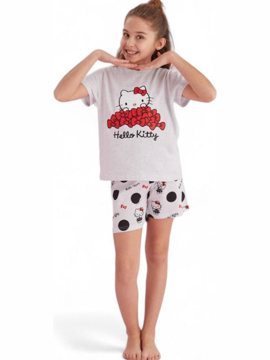 Siyah Inci Kids' Pajamas Summer Cotton Gray