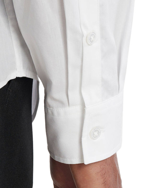 Langärmlig Jeans Hemd Weiß