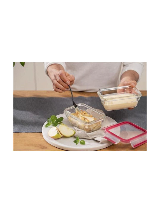 Tefal Microwave Glass Lunch Box Masterseal Red 450ml
