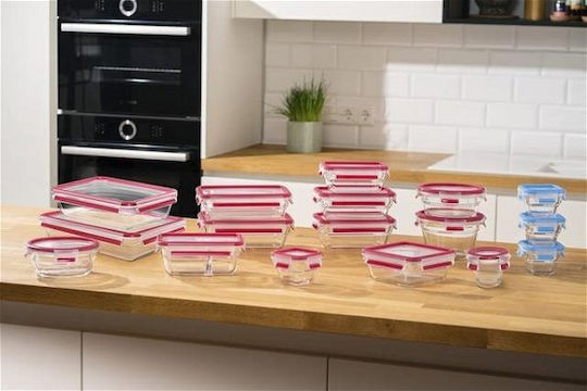 Tefal Microwave Glass Lunch Box Masterseal Red 450ml