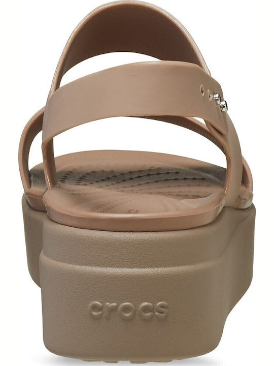 Brooklyn Low Wedge Women's Ankle Strap Platforms Latte/Mushroom