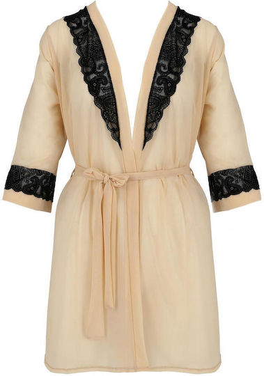 Boss Of Toys Sexy Beige Babydoll with Lace Robe