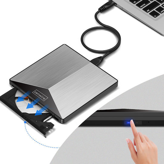 Zenwire External DVD/CD Recorder for Desktop / Laptop Black