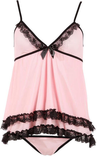 Boss Of Toys Σετ Sexy Babydoll με Δαντέλα Ροζ