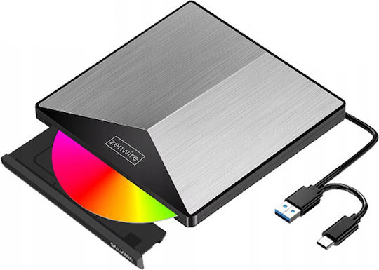 Zenwire External DVD/CD Recorder for Desktop / Laptop Black