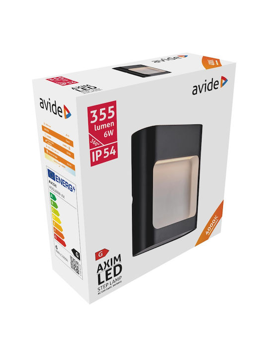 Avide Wall-Mounted Outdoor Spot LED IP54 6W with Natural White Light