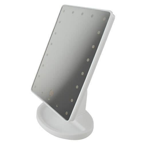 Makeup Mirror with Light 16.5x26cm White