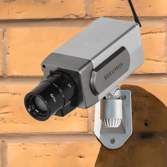 Solar Dummy Surveillance Bullet Camera Silver