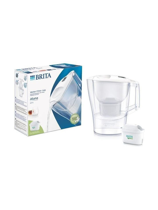 Brita Aluna Κανάτα Σερβιρίσματος White με Φίλτρο 2400ml