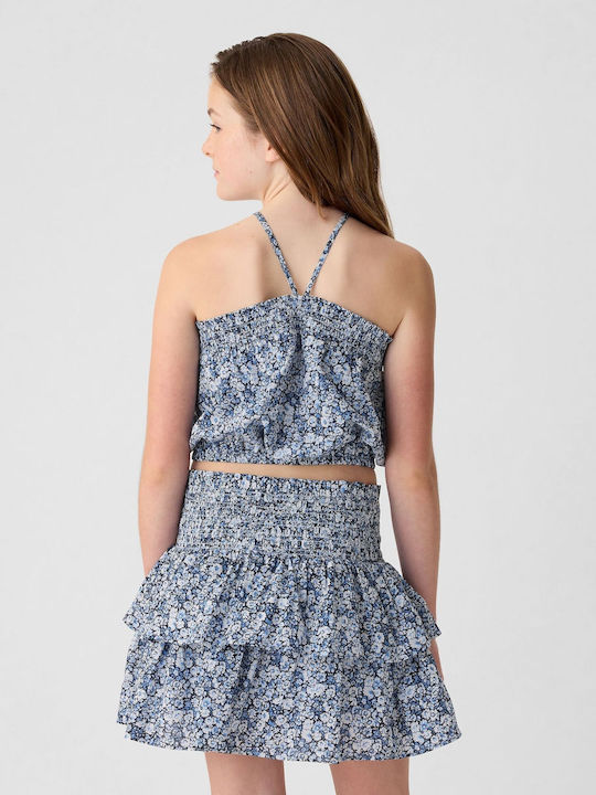 GAP Rochie pentru Copii Floral Fără mâneci Blue