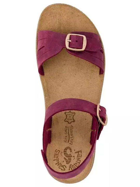 Lorena Leather Women's Anatomic Burgundy Sandals