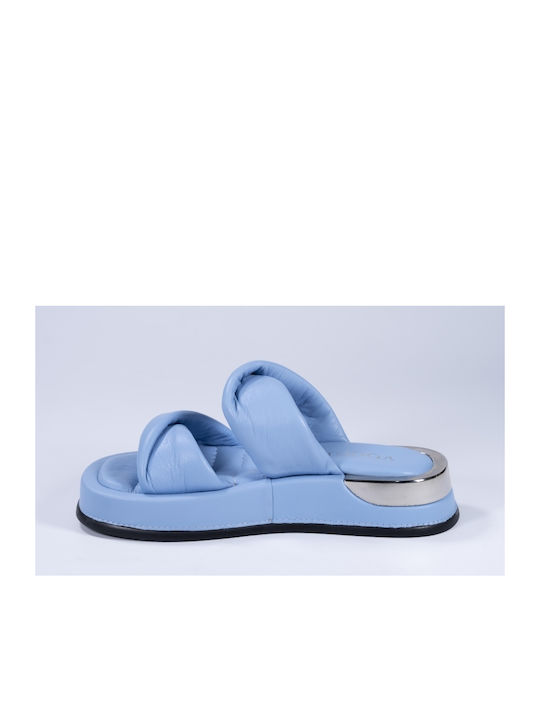 Vogge Piele Sandale dama Pantofi cu platformă în Albastru Culoare
