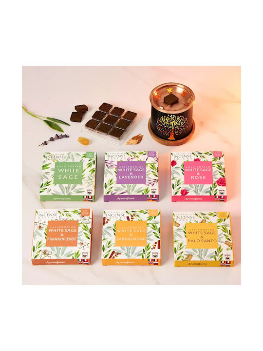 Gift Set Smudge White Sage Καυστήρας Θυμιαμάτων Tree Life + 12 Κύβοι Θυμιάματος