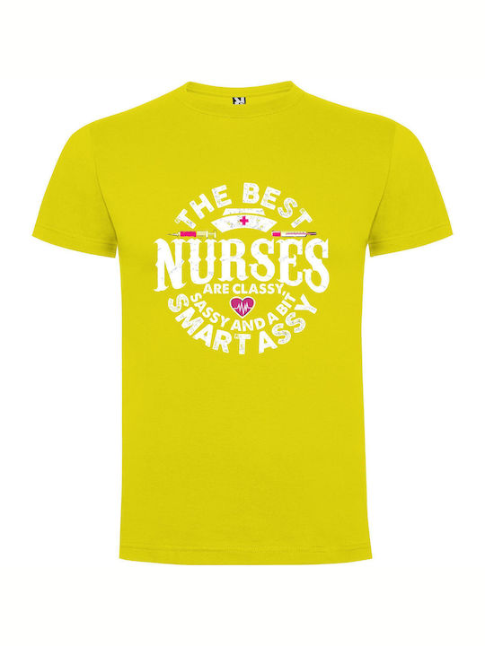 iLovePrints Classy Sassy Nursing T-shirt Gelb