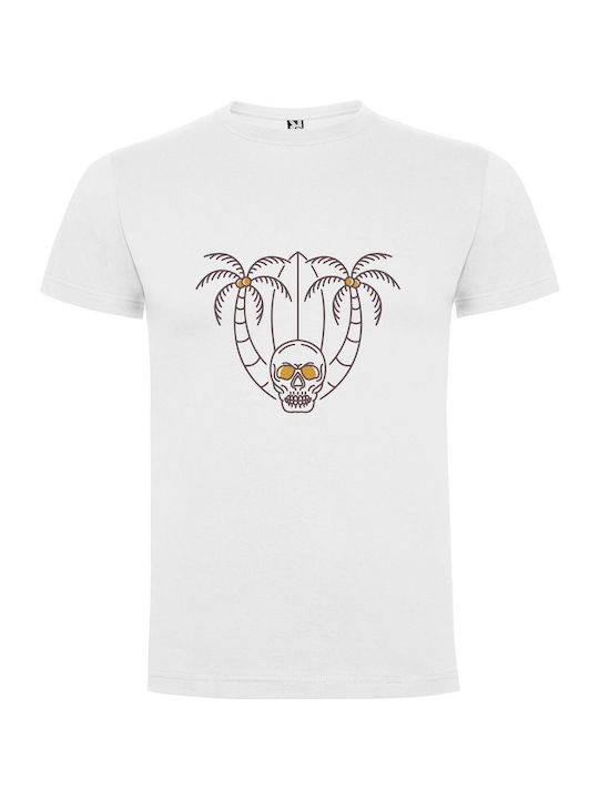 iLovePrints Island Skull Visions T-shirt White