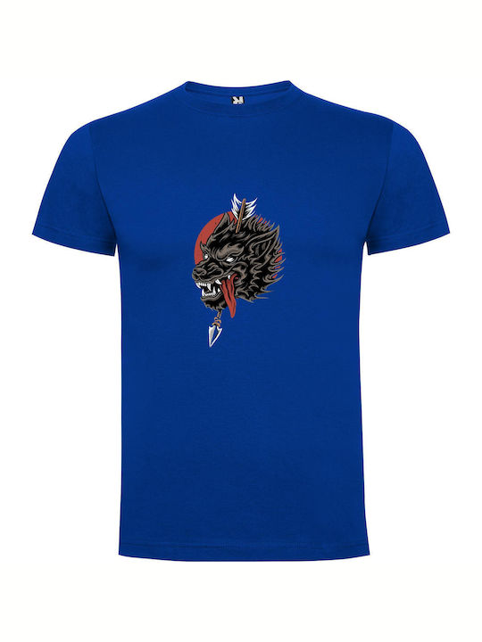 iLovePrints Dark Mythical Menagerie T-shirt Blue