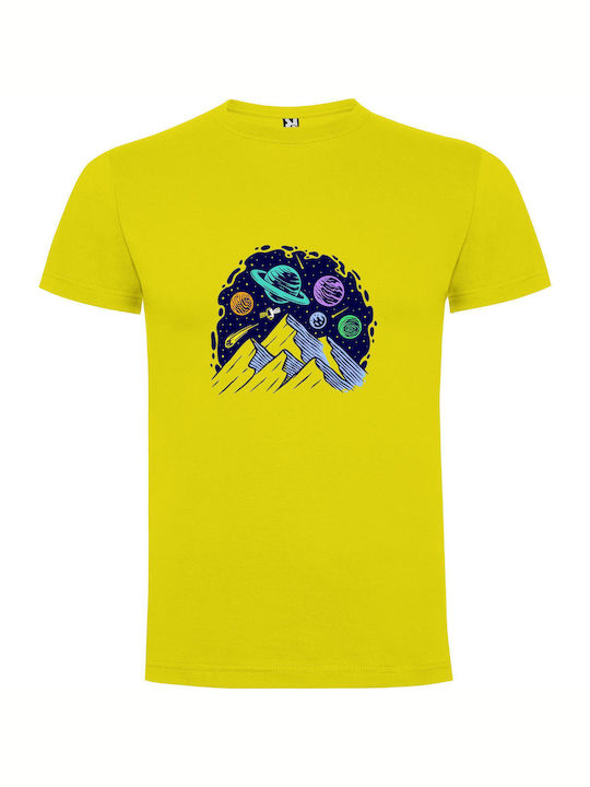 iLovePrints Galactic Summit T-shirt Yellow