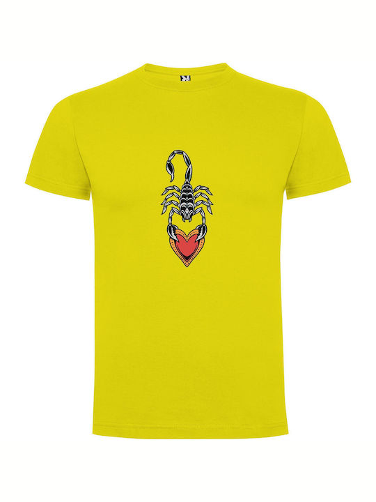 iLovePrints Heart Of The Scorpion T-shirt Yellow