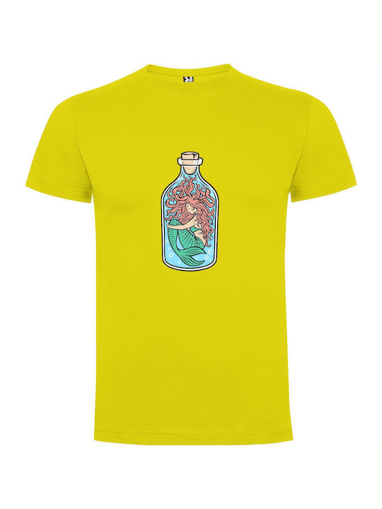 iLovePrints Mermaid Vial Elixir Tricou Galben