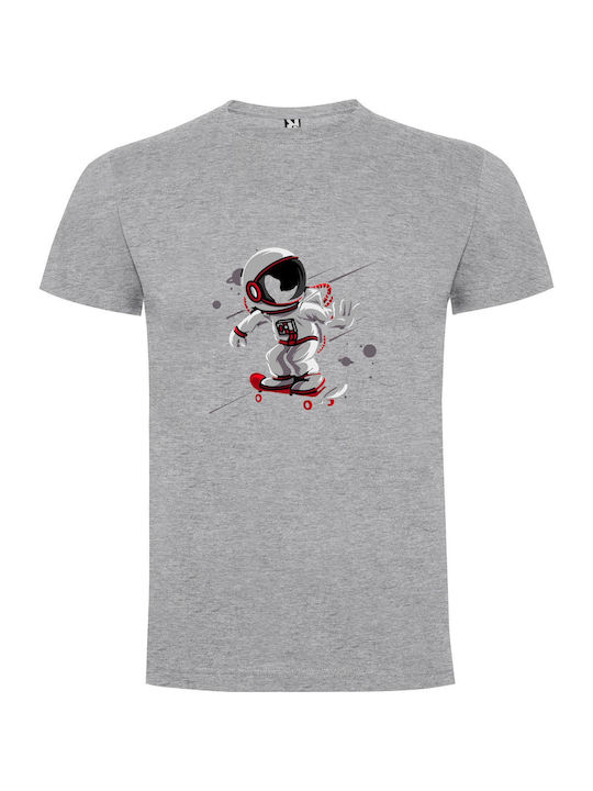 iLovePrints Cosmic Skater Boy T-shirt Gray