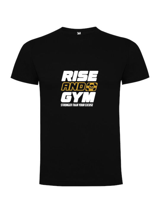 iLovePrints Gym Noir Logo Teaser T-shirt Schwarz