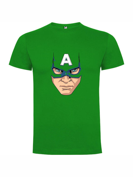 iLovePrints Heroic Marvel Portrait T-shirt Πράσινο