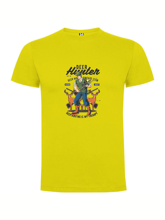 iLovePrints Forest Stalker Hunter T-shirt Gelb