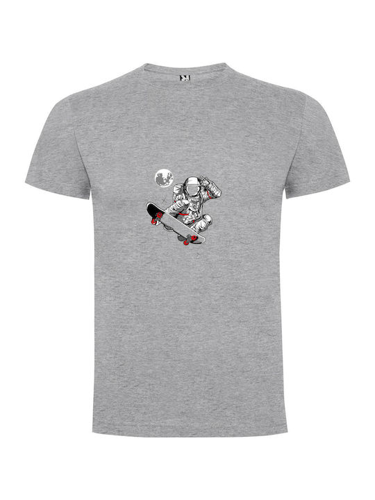 iLovePrints Astro-skate Maneuver T-shirt Gray