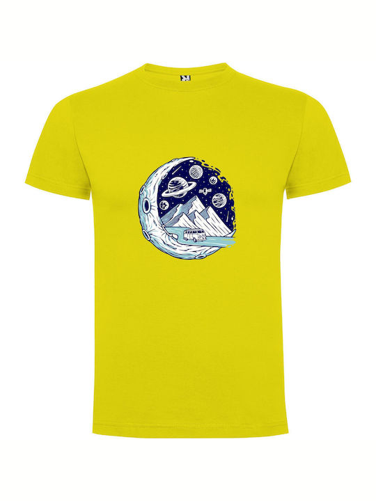 iLovePrints Galactic Road Trip T-shirt Yellow