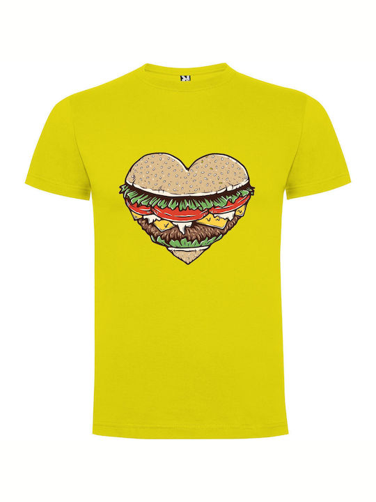 iLovePrints Burger-inspired Artistry T-shirt Yellow