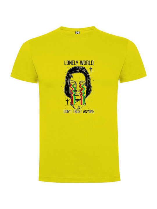 iLovePrints Lonely Visions T-shirt Yellow