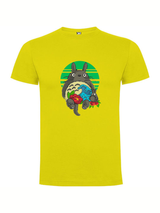 iLovePrints Ghibli Totoro Wave T-shirt Yellow