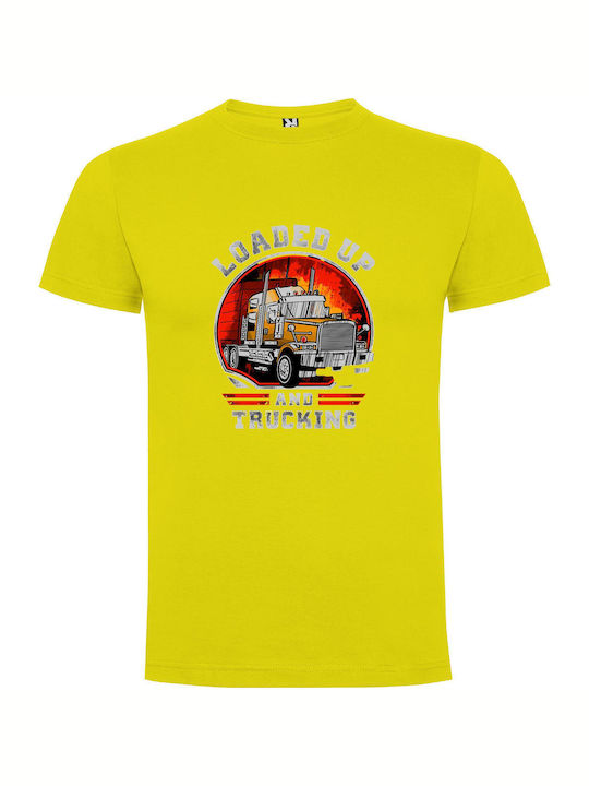 iLovePrints Loaded Truckin' Art T-shirt Yellow