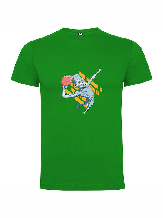 iLovePrints Slam Dunk Mascot Vector T-shirt Green