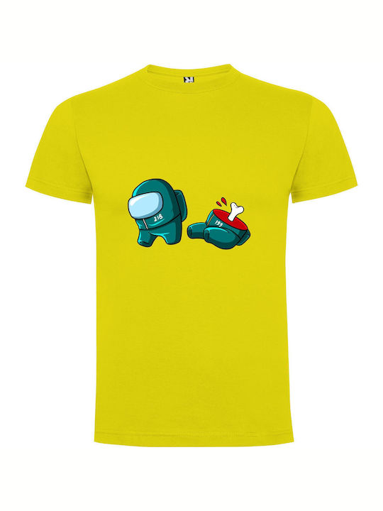 iLovePrints Robo-cartoon Dilemma T-shirt Κίτρινο