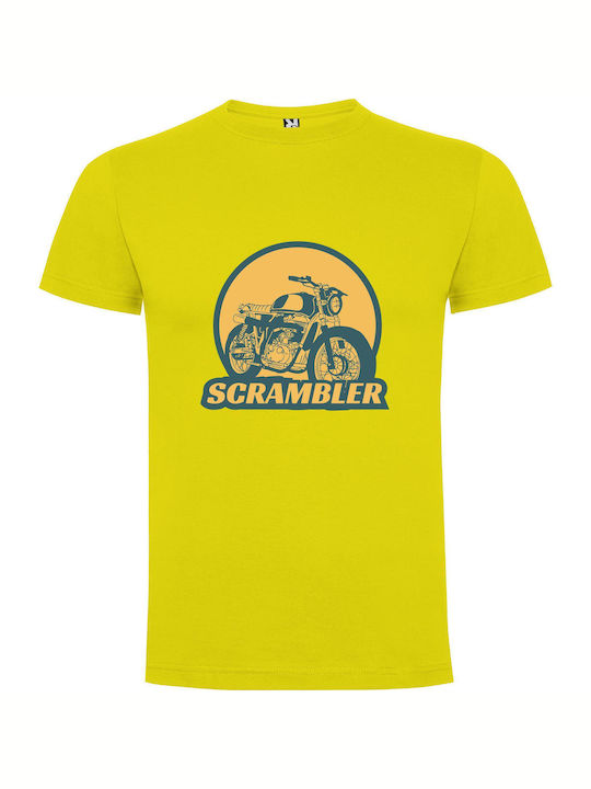 iLovePrints Scrambler Screamer Sticker T-shirt Κίτρινο