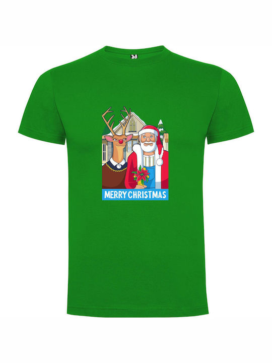 iLovePrints Merry Vector T-shirt Πράσινο