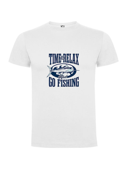 iLovePrints Fishing T-shirt Weiß