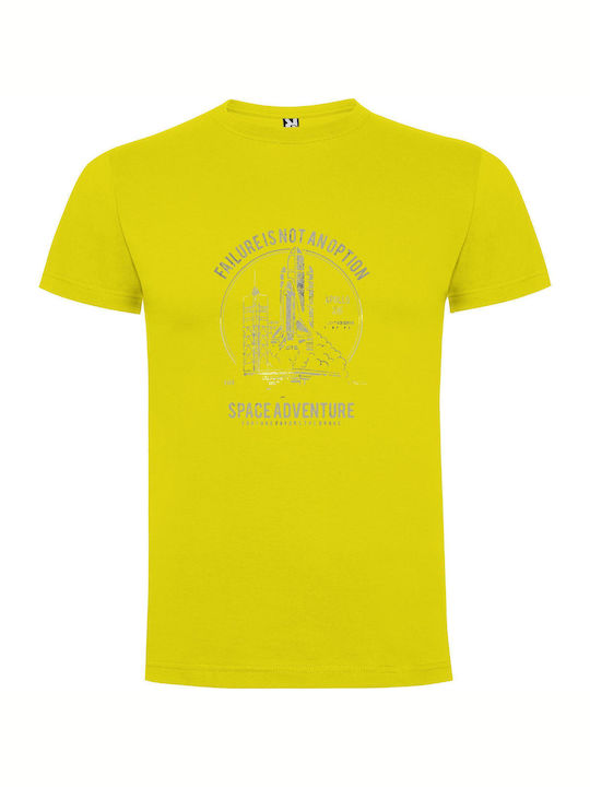 iLovePrints Unwavering Space Exploration T-shirt Yellow