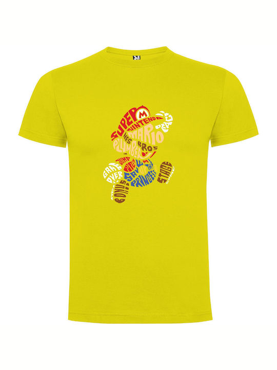 iLovePrints Mario's Hat Portrait T-shirt Yellow