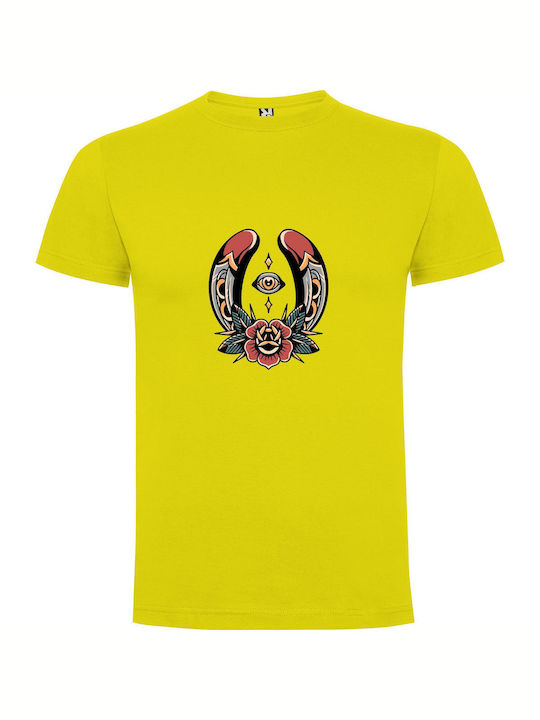 Eye-flower Tattoo Flash T-shirt Yellow