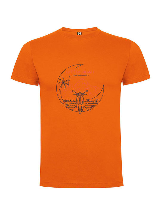 iLovePrints Mountain Road Adventure T-shirt Orange