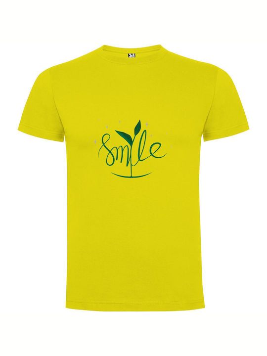 iLovePrints Smiling Sprout T-shirt Yellow