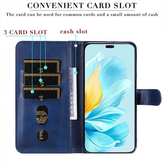 Zipper Wallet Albastru (Honor 200 Lite 5G)