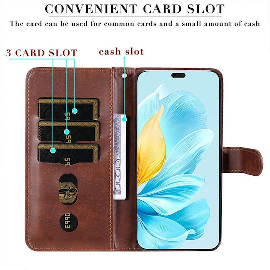 Zipper Wallet Καφέ (Honor 200 Lite 5G)