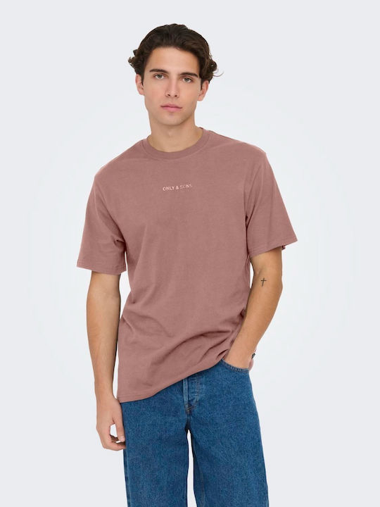 Only & Sons Sons Herren T-Shirt Kurzarm CAFE