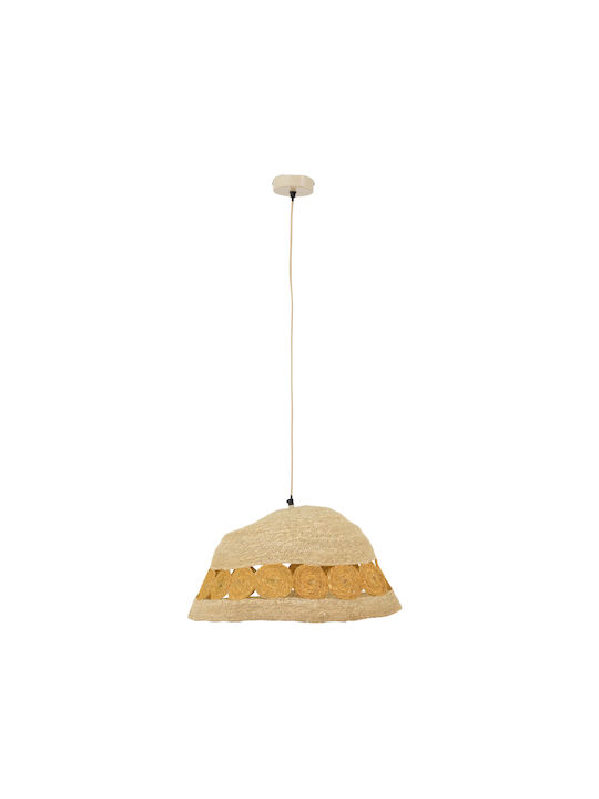 Inart Gervi Κρεμαστό Φωτιστικό Χρυσό με Ντουί E27 50x50x110εκ.